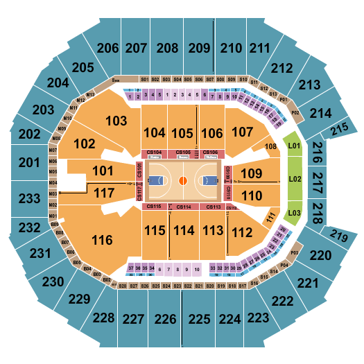 Spectrum Center ACC Tournament Seating Chart