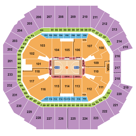 Spectrum Center ACC Tournament Seating Chart